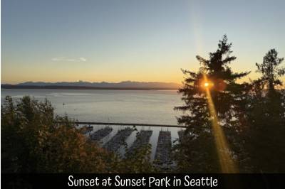 Sunset at Sunset Park in Seattle 