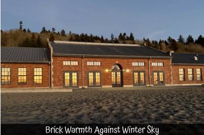 Brick Warmth Against Winter Sky